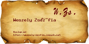 Weszely Zsófia névjegykártya