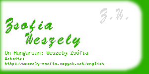 zsofia weszely business card